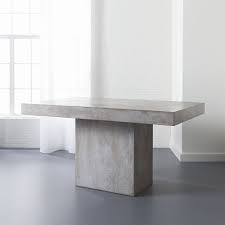 Fuze Grey Dining Table Cb2 999 Domino Com Gray Dining Table Dining Table Concrete Dining Table