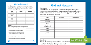 Worksheets are measuring centimeters, reading tapes feet and inches s1, blinds work, maths work third term measurement, measuring tape, measuring tape, ruler. Find And Measure Classroom Objects Worksheet Teacher Made