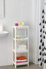 vesken shelf unit white 14 1 8x9x39 3 8 ikea in 2021 small bathroom storage bathroom storage bathroom shelving unit