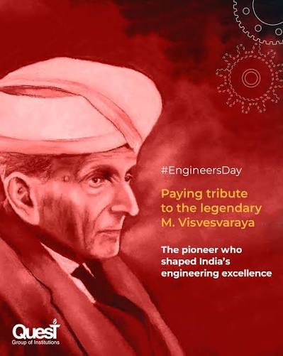 Celebrating the brilliance of Sir M. Visvesvaraya - the Father of Modern Engineering in India. 🚀👷‍♂️ Happy Engineer's Day!"