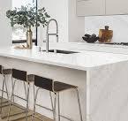 GS White Black Golden Line Calacatta Quartz Stone Slabs Custom Stone Slab