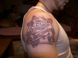Check spelling or type a new query. Cool Black Ink Money Rose Tattoo On Man Right Shoulder