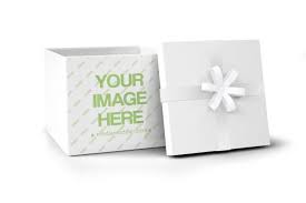 Online Mockup Template Of A Blank Gift Box With An Open Lid And Decorated With A Ribbon Choose Your Own C Gift Box Design Gift Boxes Online Christmas Gift Box