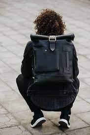 laptop leather backpack mens roll top backpack personalized etsy リュック スタイル バックパック レザーバックパック