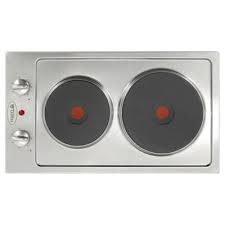 Cocinas clásicas y encimeras modernas, con quemadores o vitrocerámica. Encimera Electrica 2 Quemadores Negro Inox Sodimac Cl