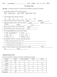Circle the element with the largest atomic radius and put a square around the element with the smallest atomic radius: Wsh 2 Pdf Chemical Elements Periodic Table