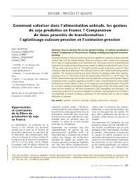 Evolution des prix moyens depuis 1900. Pdf Comment Valoriser Dans L Alimentation Animale Les Graines De Soja Produites En France Comparaison De Deux Procedes De Transformation L Aplatissage Cuisson Pression Et L Extrusion Pression