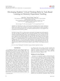 Soal karyawan tetap rs muhammadiyah sruweng bina rohani & kemuhammadiyahan waktu 60 menit jawablah pertanyaan di bawah ini dengan singkat dan jelas. Pdf Developing Students Critical Thinking Skills By Task Based Learning In Chemistry Experiment Teaching