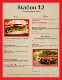 American Lunch Menu Template Lunch Menu Breakfast Menu Menu Template