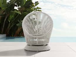 Sevilla Outdoor 34 Swivel Chair In White Outdoor Swivel Chair Diy Garden Furniture Outdoor Furniture Covers