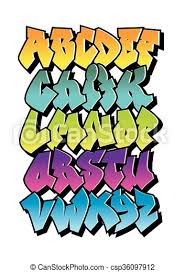 Bitte suche diese wörter und kreise sie ein: Graffiti Schrift