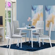 Lleve todas las piezas para su comedor al mejor precio. Comedor 4 Puestos Amber Lino Lenon Gris Blanco Muebles Jamar