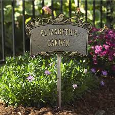 5 out of 5 stars. Personalized Garden Plaque With Bird Scrollwork Decoration And Lawn Stake