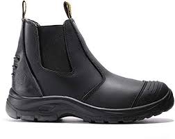 New Diig Work Boots For Men Steel Toe Waterproof Working Boots Slip Resistant Anti Static Slip On Safety Eh Worki Work Boots Men Boots Men Pull On Work Boots