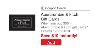 Its headquarters are in new albany, ohio. 10 Off Abercrombie Gift Cards Purchase Of 50 Frugalmalefashion