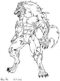 Easy coloring page ideas is a super fun for all ages: Werewolf By Crovirus On Deviantart Werewolf Drawing Coloring Pages Werewolf