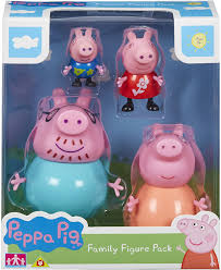 Peppa pig con la sua famiglia fanno il pupazzo di neve. Peppa Pig 06666 Confezione Di Figure Familiari Amazon It Giochi E Giocattoli