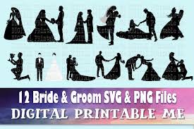 Download Wedding Silhouette Bride Groom Marriage Graphic By Digitalprintableme Creative Fabrica SVG Cut Files