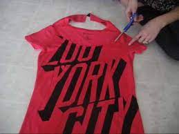 This saves you the trouble of altering your current shirts. How To Cut A T Shirt Off The Shoulder Youtube
