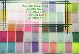 Plain Tulle Color Chart
