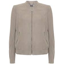 Mint Velvet Oyster Suede Bomber Jacket 305 Liked On Polyvore Featuring Outerwear Jackets Neutral Women B Suede Bomber Jacket Suede Bomber Brown Jacket