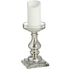 Visit ikea online to browse our range of candles, and find plenty of home furnishing ideas and inspiration. Glass Candlestick Pillar Candle Holder With Silver Fleck Wedding Table 24cm Tall 27 66 Picclick Uk