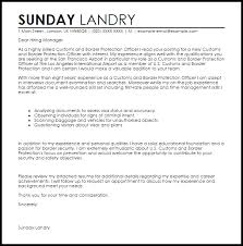 Customs And Border Protection Officer Cover Letter Sample Cover Letter Templates Examples