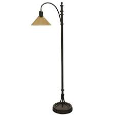 Stylecraft 65 3 In Industrial Bronze Floor Lamp With Clear Dimpled Glass Shade Bronze Floor Lamp Floor Lamp Gooseneck Floor Lamp