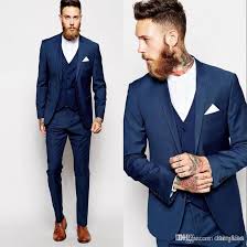 3 Piece Black Wedding Suit Groom Suit Custom Made Groom Tuxedos Blue Business Suits Classic Sequin White Blazer Men Fashion Mens Tux Formal Suits Men Suits Men Business Wedding Suits Men Blue