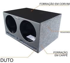 Caixa De Fibra Para Som Automotivo Caixa Pelego Box 2 X 8 Com 32 Litros Carbono Car Stereo Subwoofer Electronic Products