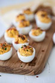 How to make deviled eggs without mustard. Easy Deviled Eggs With Bacon Recipe Taste And Tell