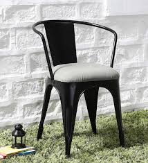 Buy Danlou Iconic Chair In Black Colour By Bohemiana Online Tolix Replica Chairs Chairs Furniture Pepperfry Product Iconic Chairs Metal Chairs Wooden Rocking Chairs