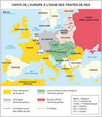 Mapa d'europa després de la primera guerra mundial. Une Nouvelle Carte De L Europe Sous Tension Maxicours