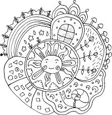 Kids can be taught all about farm life while coloring their inventive creation! Kid Drawn Mandala With Sun And Nature Elements Doodle Coloring Stock Vector Illustration Of Antistress Funny 105634778