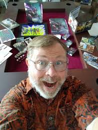 Mancave setup with projector and fridge