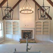 Nice 60 Cool Modern Farmhouse Living Room Decor Ideas Https Roomadness C Rustic Farmhouse Fireplace Farm House Living Room Modern Farmhouse Living Room Decor