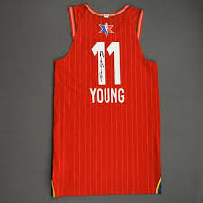 Authentic, swingman and replica trae young jerseys, with prices and what's available to buy online. Trae Young 2020 Nba All Star Team Giannis Autographed Jersey Nba Auctions