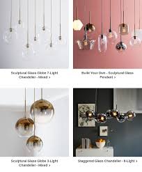 Create lighting with a custom feel with our sculptural glass collection. West Elm Pending We Re Updating You On The Build Your Own Sculptural Glass 7 Light Chandelier Milled