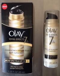 Review Ingredients Olay Total Effects 7 In One Moisturizer Serum Duo Spf 15 Sunscreen Beautystat Com Moisturizer Olay Sunscreen Moisturizer