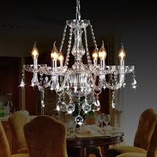 Crystop Classic Vintage Crystal Candle Chandeliers Lighting 6 Lights Pendant Ceiling Fixtur Candle Chandelier Dining Room Chandelier Modern Chandelier Lighting