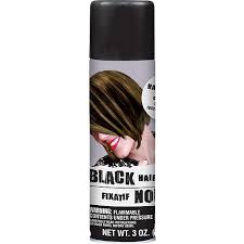 Each can contains 3 oz. Black Hair Spray 3oz Party City