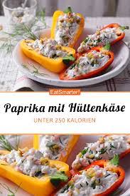 paprika mit huttenkase rezept vegetarische snacks vegetarische rezepte abendessen rezepte