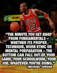 The Minute You Get Away From Fundamentals Whether It S Proper Technique Work Ethic Or Menta Basketball Quotes Inspirational Work Ethic Quotes Jordan Quotes