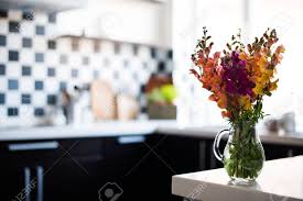 Flower canvas prints wall art decor 4 panels blue elegant tulip artwork simple life picture for living room bedroom home salon spa wall decoration 12 x 12 4 pieces 4.7 out of 5 stars 1,512 $28.99 $ 28. Bunch Of Fresh Summer Flowers In A Jug In Home Interior Of Modern Stock Photo Picture And Royalty Free Image Image 41182011