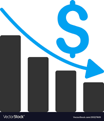 Sales Crisis Chart Flat Icon