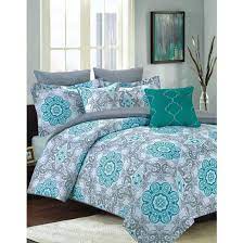 Looking for a particular country style? Howplumb Bedding Comforter 7 Pc Queen Size Bed Set Teal Blue And Gray Medallion King Size Bedding Comforters Bed Comforters Bed Linens Luxury
