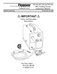 Victor Enterprise Welding System Fp 120 User Manual
