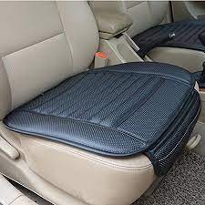 Emazon Pu Leather Bamboo Charcoal Breathable Seat Cushion Cover Pad Mat For Auto Car Office Chair Black A Leather Car Seat Covers Car Seats Car Seat Cushion
