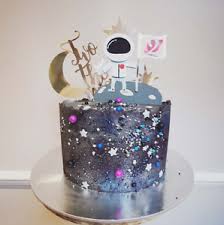 Order superb star and moon theme cake online. Two The Moon Cake Topper Space Galaxy Cosmonaut Stars Silver Mirror Cake Topper Ebay