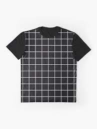 Black Grid White Lines Black Aesthetic T Shirt By Trajeado14 Redbubble Aesthetic T Shirts Black Aesthetic Shirt Designs